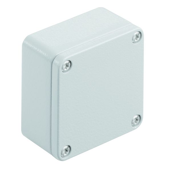 Klippon K (aluminium empty enclosure), Empty enclosure, Aluminium enclosure, Height: 64 mm, Width: 58 mm, Depth: 34 mm, Material: Aluminium AlSi12, Powder-coated, textured, Silver grey image 1