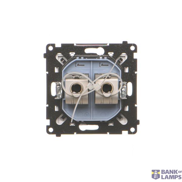 Cover for single socket outlet with earthing IP44 - transparent flap, cream white/electro white image 1