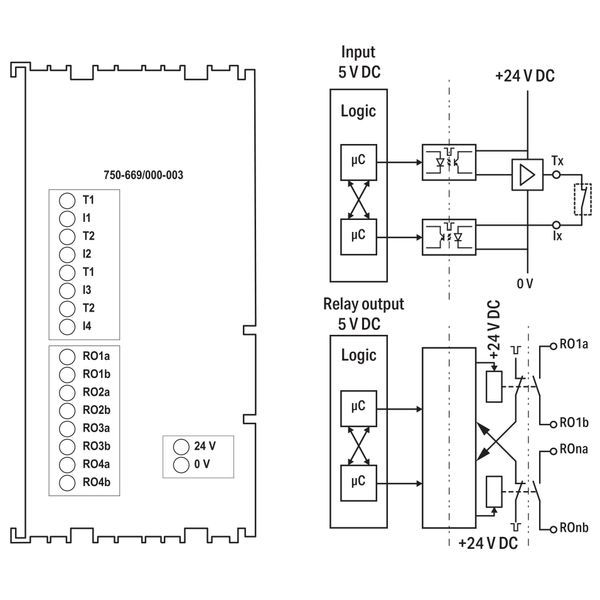 Fail-safe 4/4 channel digital input/relay output 48 VAC/ 60 VDC 6 A ye image 6