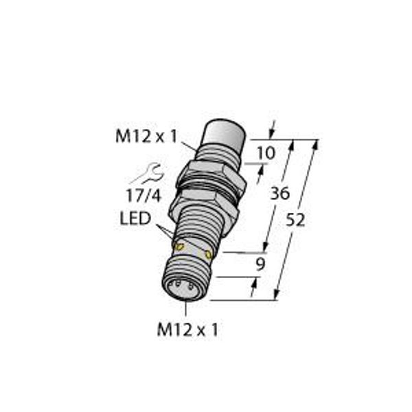 Inductive Sensor With Extended Switching Distance   NI10U-MT12-AN6X-H1141 image 1