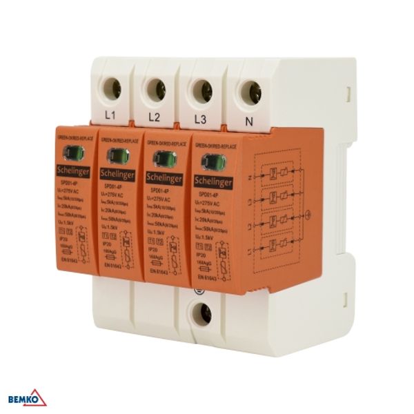 SURGE PROTECTOR 4P 5kA(10/350) CLASS T1+T2 (B+C) SCHELINGER image 2