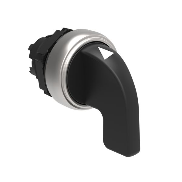 Selector switch actuator lever Ø22mm Platinum series chromed plastic, 3 position, 1 - 0 < 2 image 1