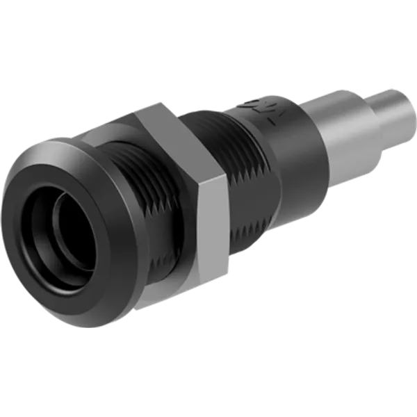 4 mm socket, solder connection, mounting Ø 8.1 mm, black, 64.3042-21 image 1