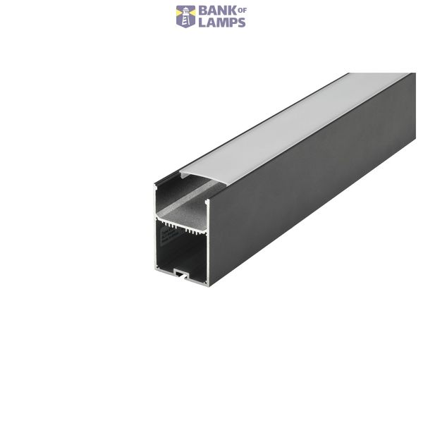 GLENOS professional profile 4970-100, with cover, matt black, 1m image 1