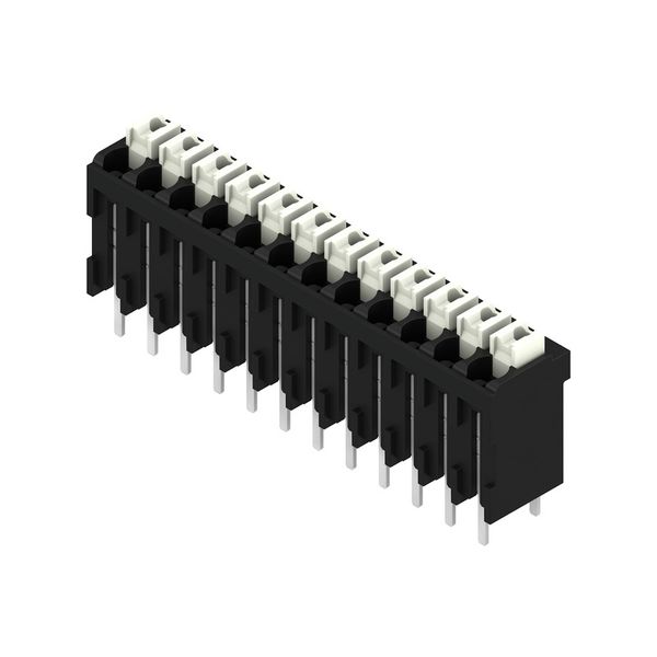 Printed circuit board terminals, 3.50 mm, Number of poles: 12, 180°, Solder pin length (l): 3.5 mm, black, PUSH IN with actuator, Clamping range, max. : 1.5 mm², Tube image 2