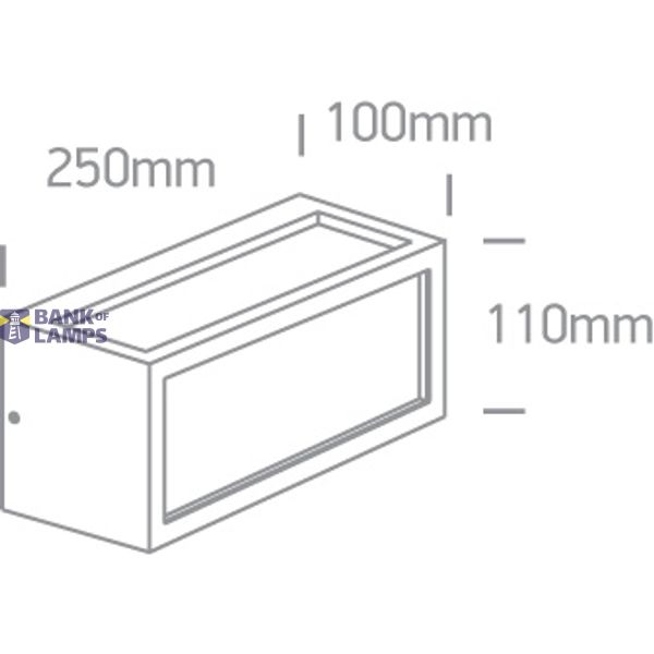ANTHRACITE E27 12W WALL LIGHT IP54 image 2