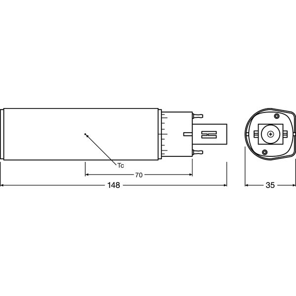 OSRAM DULUX® D LED EM & AC MAINS 13 5 W/4000K G24d-1 image 5