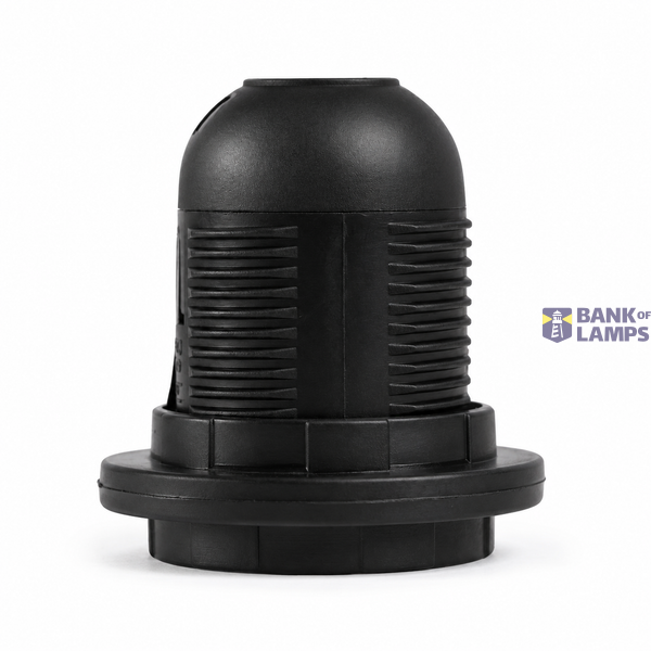 Lamp Holder with Ring E27 Black (50pcs bag) image 1