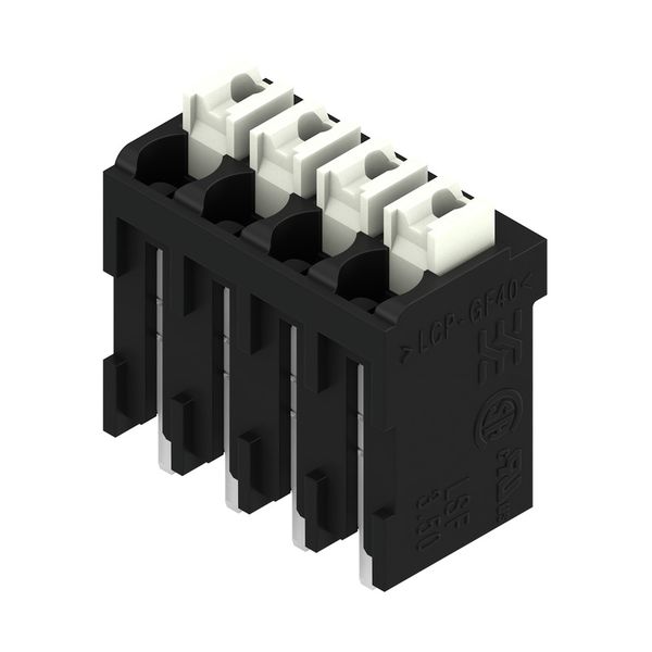 Printed circuit board terminals, 3.50 mm, Number of poles: 4, 180°, Solder pin length (l): 1.5 mm, black, PUSH IN with actuator, Clamping range, max. : 1.5 mm², Tube image 2