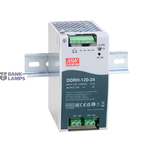DC/DC Conv 100.8W DIN-Rail 250-1500V 12V Mean Well DDRH-120-12 1 St. image 1