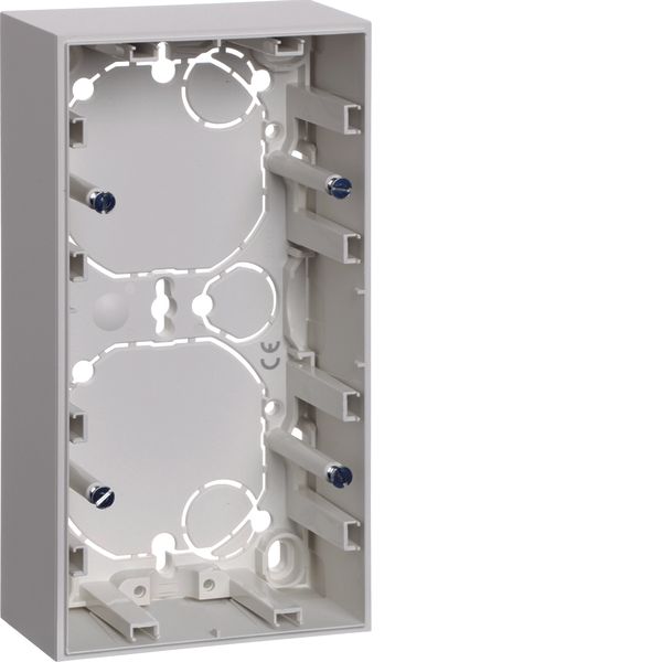 Housing, 2gang, high design, surface-mounted, S.1, polar white matt image 1