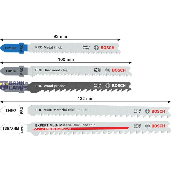15-piece T-Shank jigsaw blade set for multimaterial 15 pcs. image 1