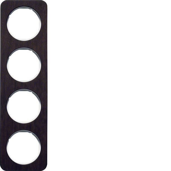 Frame 4gang, R.1, oak/p. white glossy, stained wood image 1
