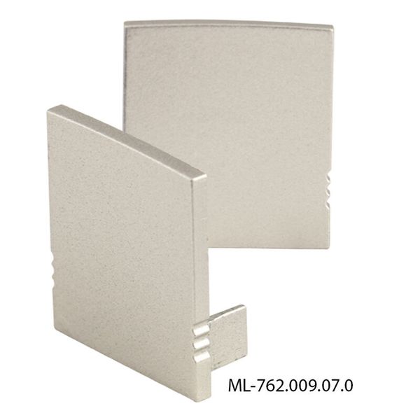 End cap without hole for ZN, silver color, 1 pc image 1