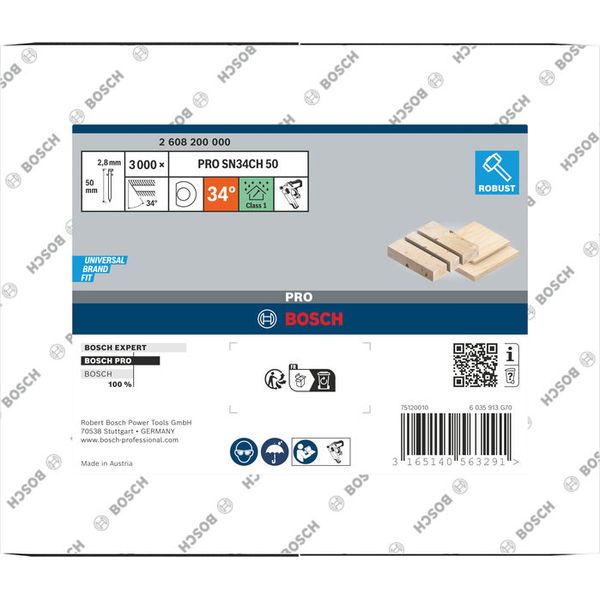 Clipped head strip nail SN34DK 65 2.8 mm, 65 mm, bright, smooth image 1