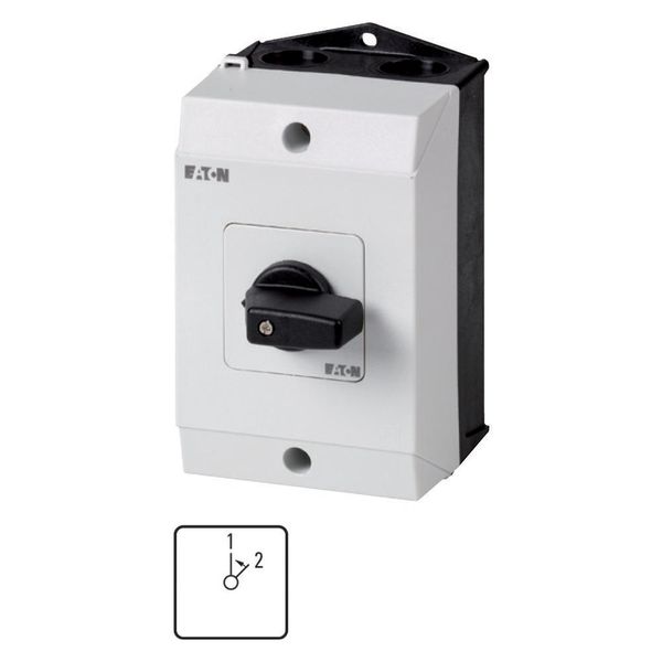 T0-3-8297/I1 Changeover switches, T0, 20 A, surface mounting, 3 contact unit(s), Contacts: 6, 45 °, momentary, Without 0 (Off) position, With spring-return to 1, 1 image 5