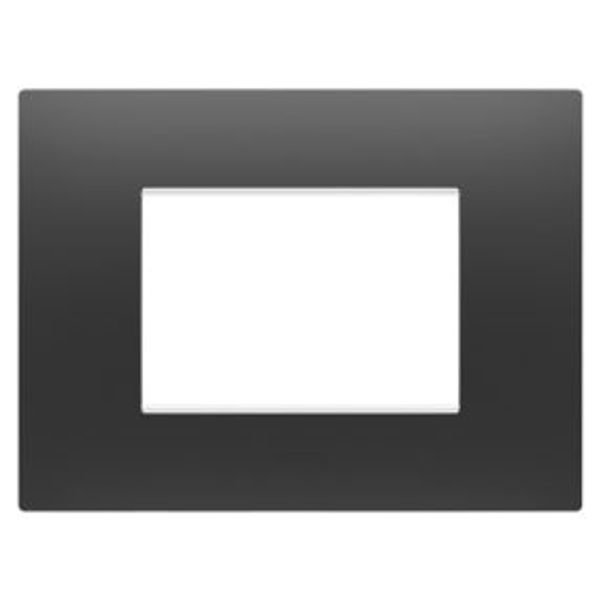 EGO PLATE - IN TECHNOPOLYMER - 3 MODULES - SATIN BLACK - CHORUSMART image 1