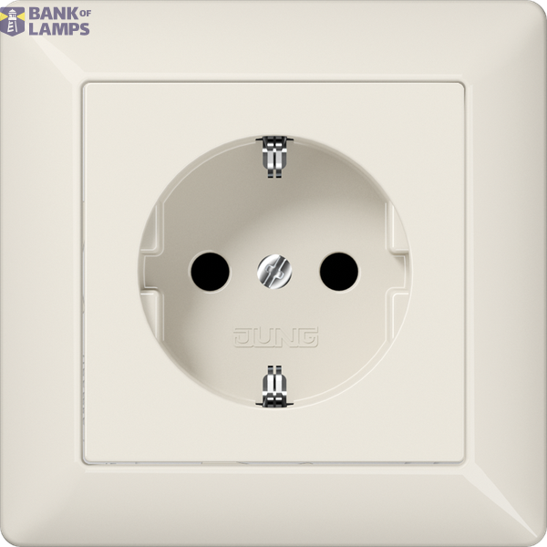 SCHUKO socket, 16 A 250 V ~, without claws, with frame, Duroplast, AS series, white image 1