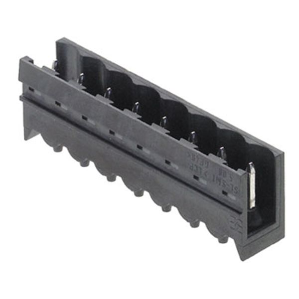 PCB plug-in connector, male header, open side, THT/THR solder connection, 5.00 mm, Number of poles: 7, 180°, Solder pin length (l): 1.5 mm, tinned, black, Tape image 5