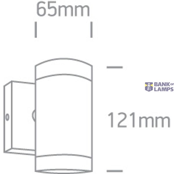 ANTHRACITE WALL GU10 10W IP54 image 3