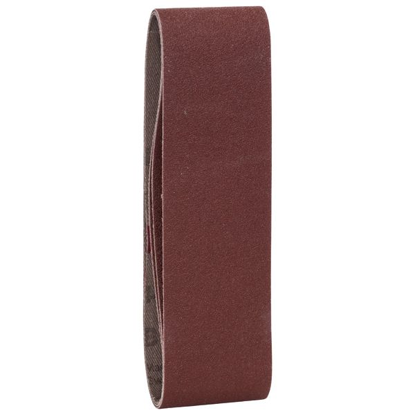 3-piece sanding belt set for Bosch Compact belt sanders, red quality G= 120 image 1