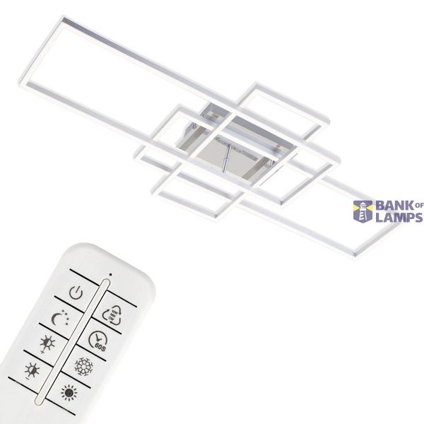 CCT LED wall and ceiling lamp, chrome-alu, 2xLED17W/1xLED13W image 1