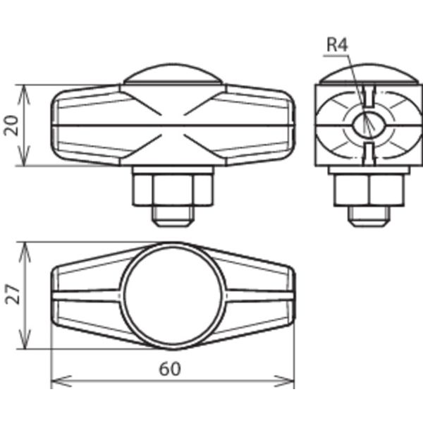 ES connector ZDC f. Rd 8mm with truss head screw image 2