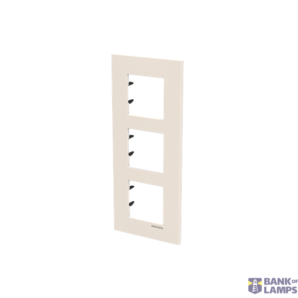 Frame 3-gang / 2+2+2-modules - Niessen logo - S - White image 2