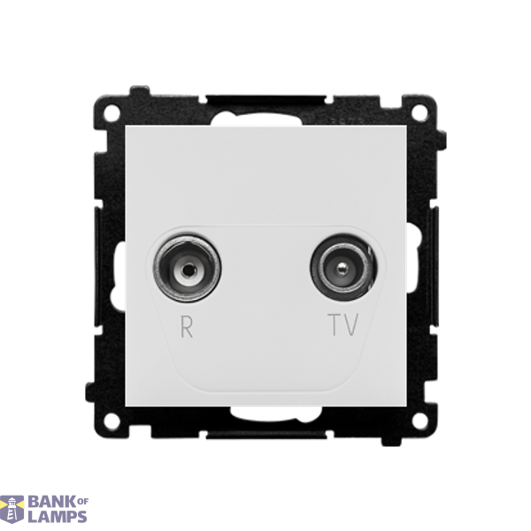 RTV final aerial socket for pass-through socket, module, light gray matt image 1