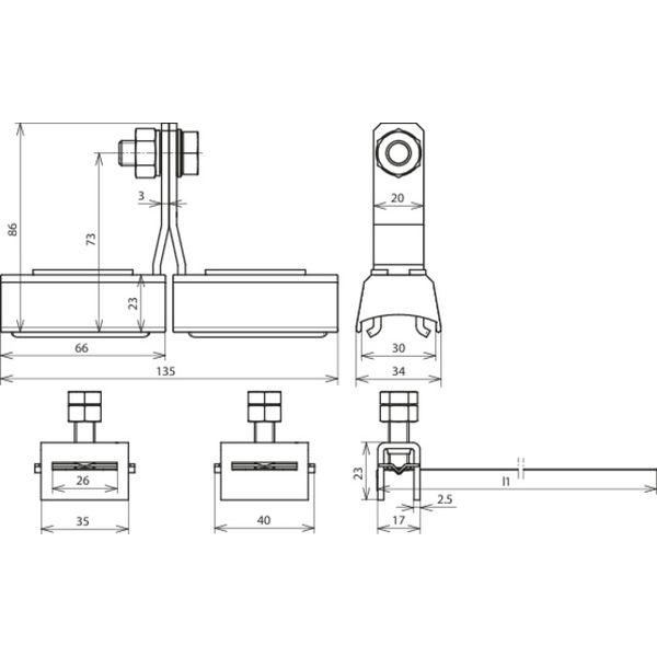 Pipe clamp f. hazardous areas D 90-300mm w. terminal screw M10 Cu/gal  image 2