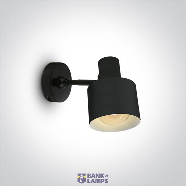 BLACK WALL LIGHT 10W E27 100-240v image 1