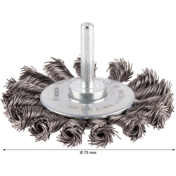Wire Wheel Knotted 75x0.5 mm Steel image 1
