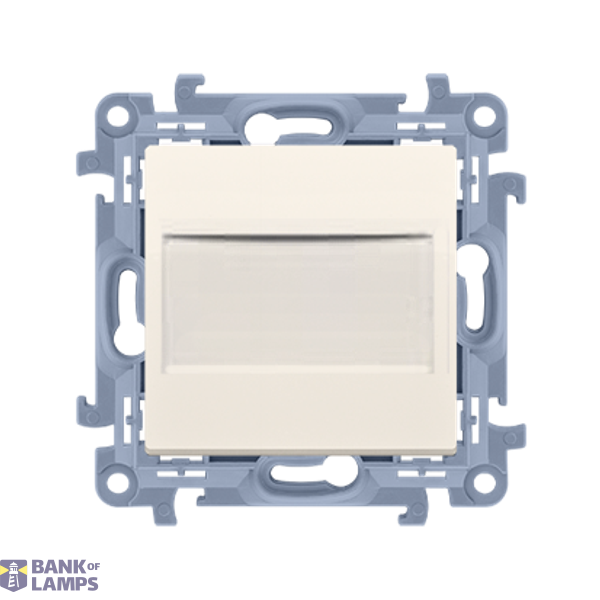 Blind element with metal support, cream white/electro white image 1