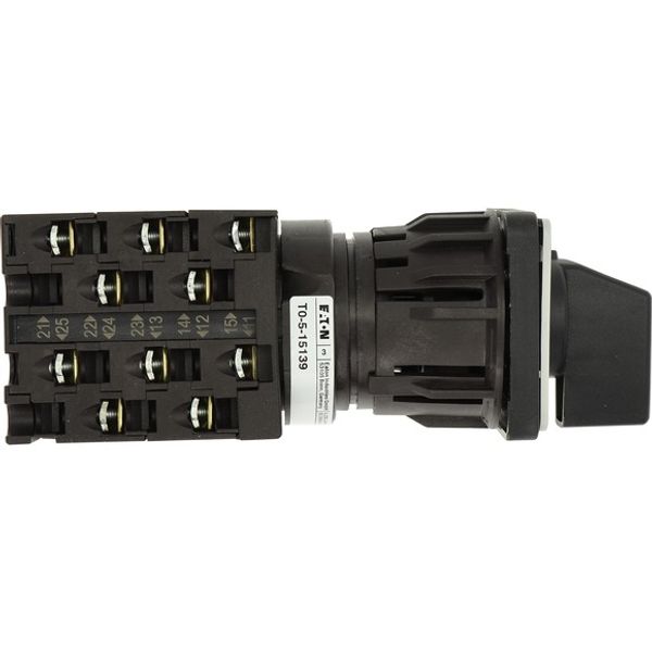 T0-5-15139/EZ Step switches, T0, 20 A, centre mounting, 5 contact unit(s), Contacts: 10, 45 °, maintained, Without 0 (Off) position, 1-5, Design number 15139 image 9