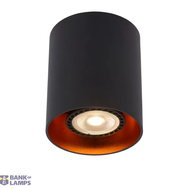 Lucide BIDO - Ceiling spotlight - Ø 8 cm - 1xGU10 - Black image 1