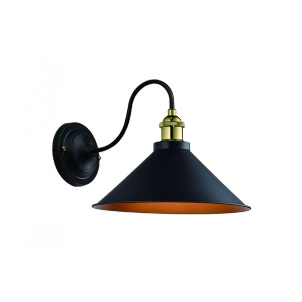 Wall fixture MANI 1,4052, AC220-240V,50/60Hz,1*E27, IP20, Diameter 22 CM,single,black/gold image 1