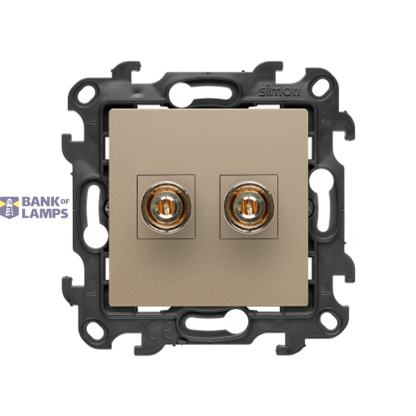 Loudspeaker socket, (module), Simon 24, IP20, champagne matt image 1