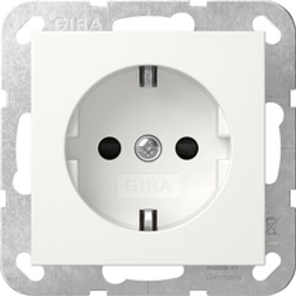 socket SCHUKO SRK System 55 pure white, satin matt image 1