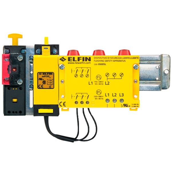 Three-phase flashing safety device 220-690V, interlock limit switch 1 N.C. image 1