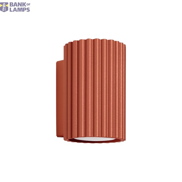 CARBON RED OCHRE WALL LAMP, DOWNWARD LIGHT, DECORATIVE GU10 LAMPSHADE image 11