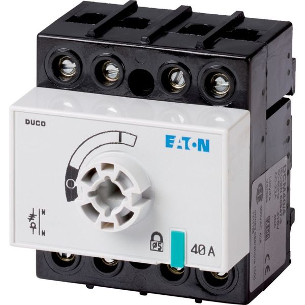 Switch-disconnector, DCM, 40 A, 4 pole, Stop Function optional, Without rotary handle and drive shaft, Vertical connection image 3