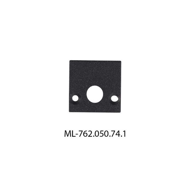 End cap for PC1 with hole, black color, 1pc image 1