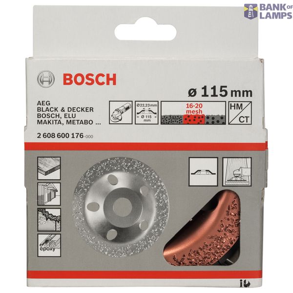Tungsten carbide grinding head 115 x 22.23 mm; medium, flat image 2