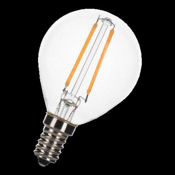 LED Filament G45 E12 240V 2W 2200K Clear image 2