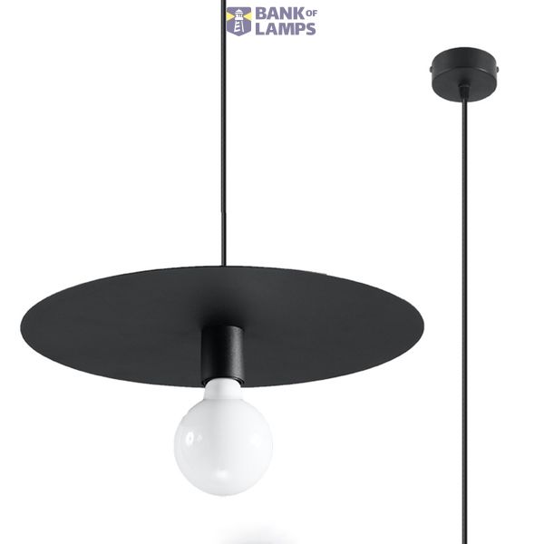 FLAVIO HANGING LAMP BLACK E27 1X60W IP20 image 3