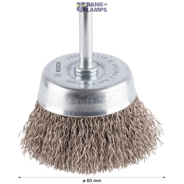 Cup Brush Crimped 60x0.3 mm Stainless image 1