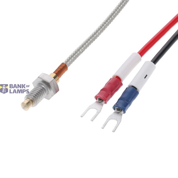 Temp. sensor, M6 type, Thermocouple K, 0-400 deg.,SUS304, pre-wired, 2m E52A8154R image 1