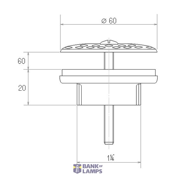 UNI-valve 1 1/4"x60, chrome image 2