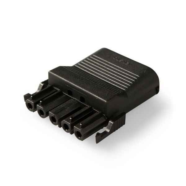Coupler 5-p socket, str-rel, blk image 1
