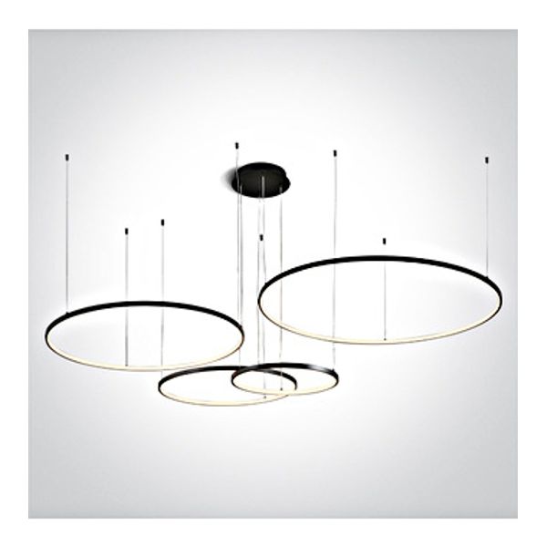 63150C/B/W BLACK 4x RINGS 40cm/60cm/80cm/100cm 100W WW image 1